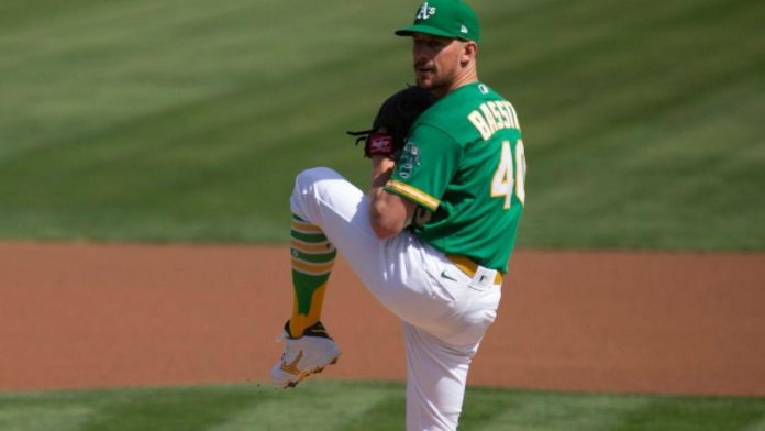 a’s-ace-chris-bassitt-throws-three-scoreless-innings-in-first-game-since-getting-hit-with-100-mph-line-drive