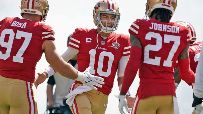 49ers’-jimmy-garoppolo-says-blowout-win-over-rams-felt-‘pretty-similar-to-the-super-bowl-year’